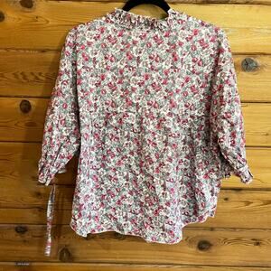 Magill pink floral blouse size Small